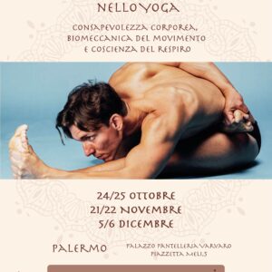 Locandina Scuola di Anatomia Funzionale nello Yoga con Gabriele Musetti a Palermo